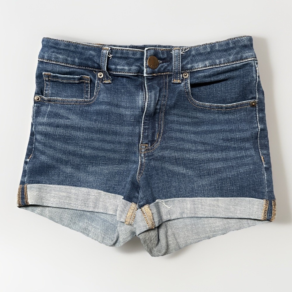 Aero Jeans Woman's Size 4 High Rise Midi Cuff Shorts Cuffed 26x3